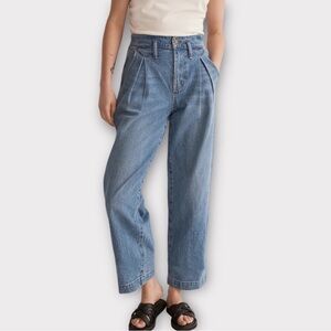 Madewell Pleated Cropped Perfect Vintage Jeans